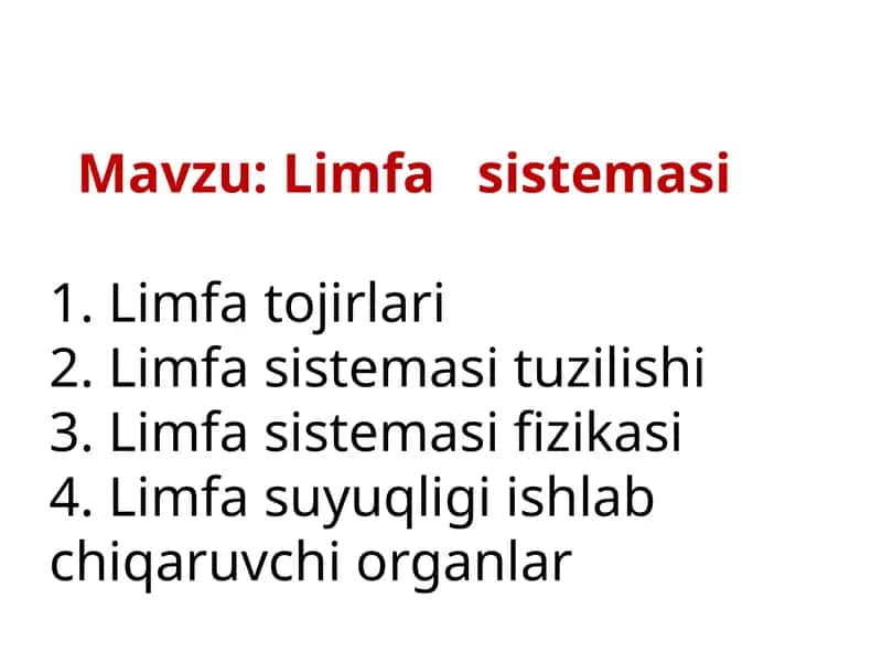 Limfa sistemasi