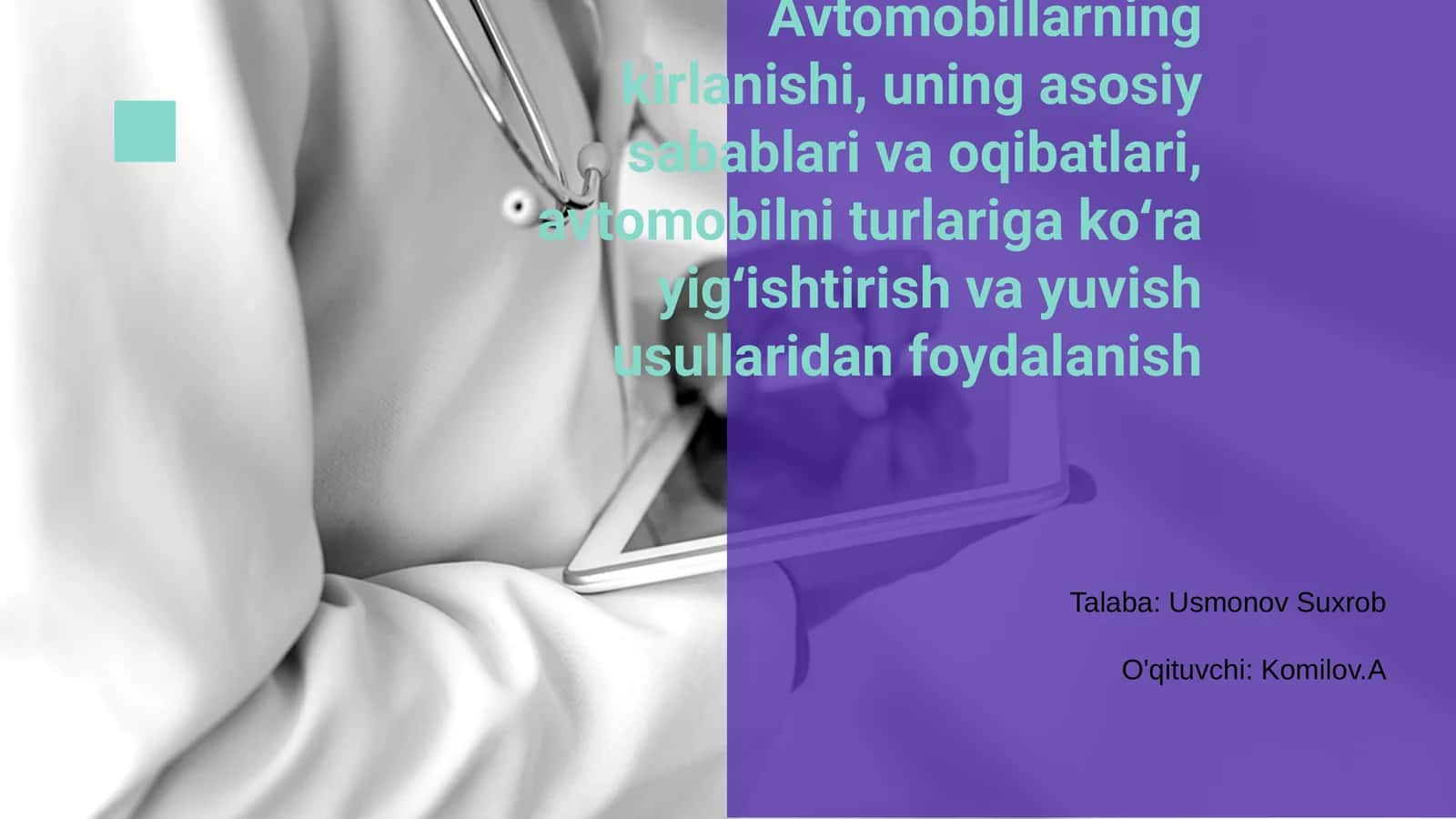 Avtomobillarning kirlanishi