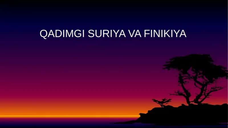 QADIMGI SURIYA VA FINIKIYA