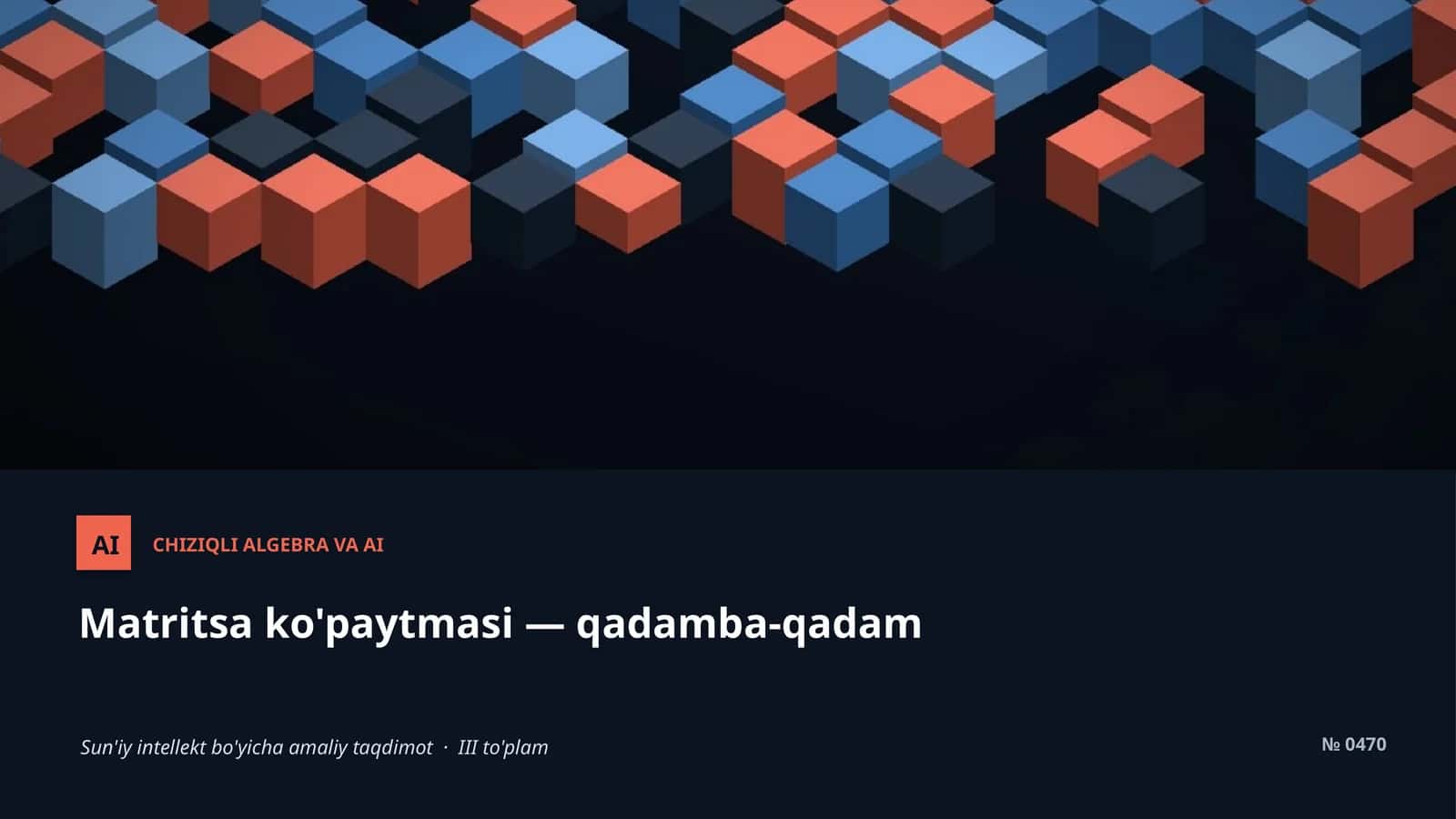 CHIZIQLI ALGEBRA VA AI