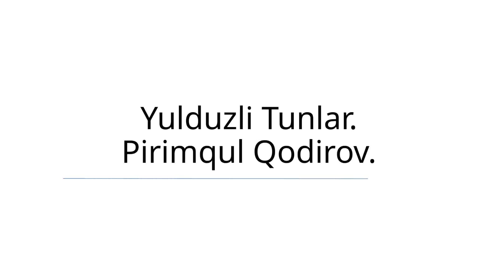 Yulduzli Tunlar