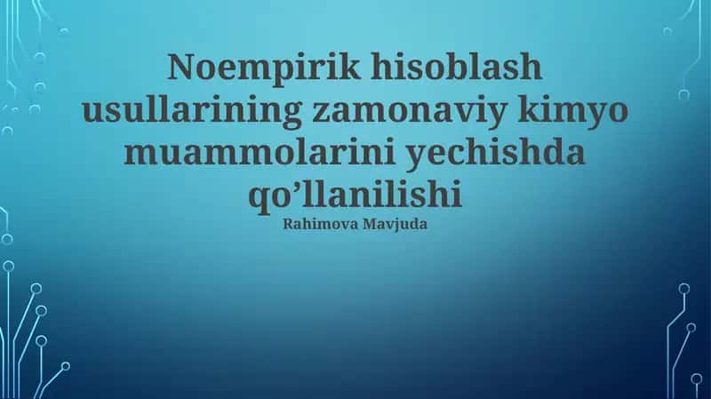 Zamonaviy hisoblash kimyosi