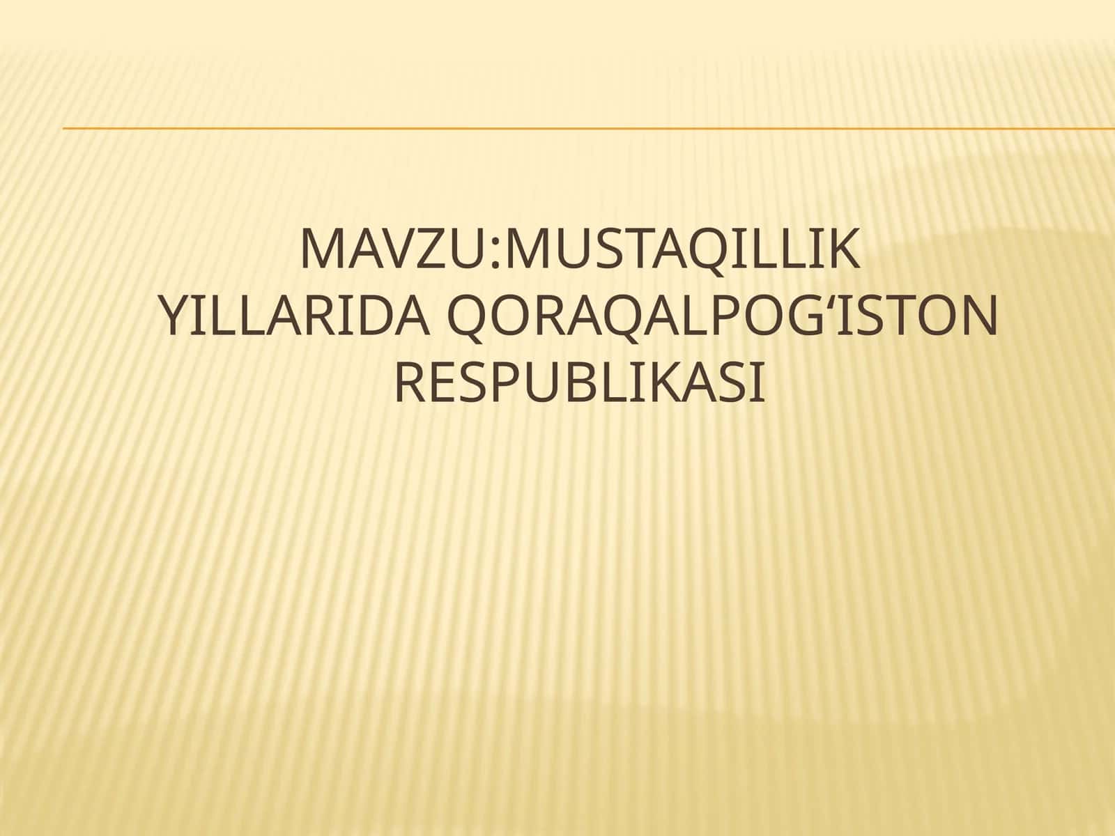Qoraqalpog‘iston respublikasi