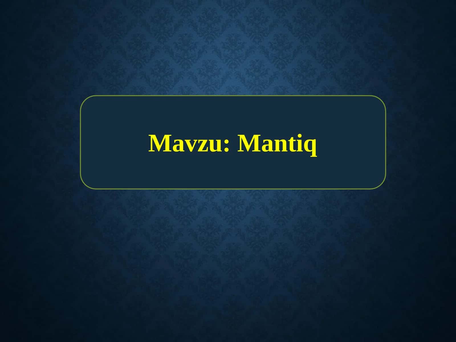 Mantiq