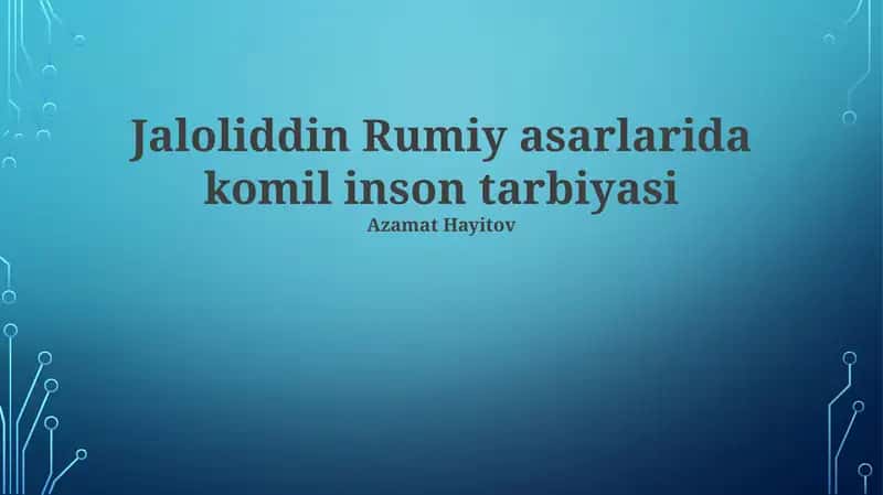 Rumiy Asarlari