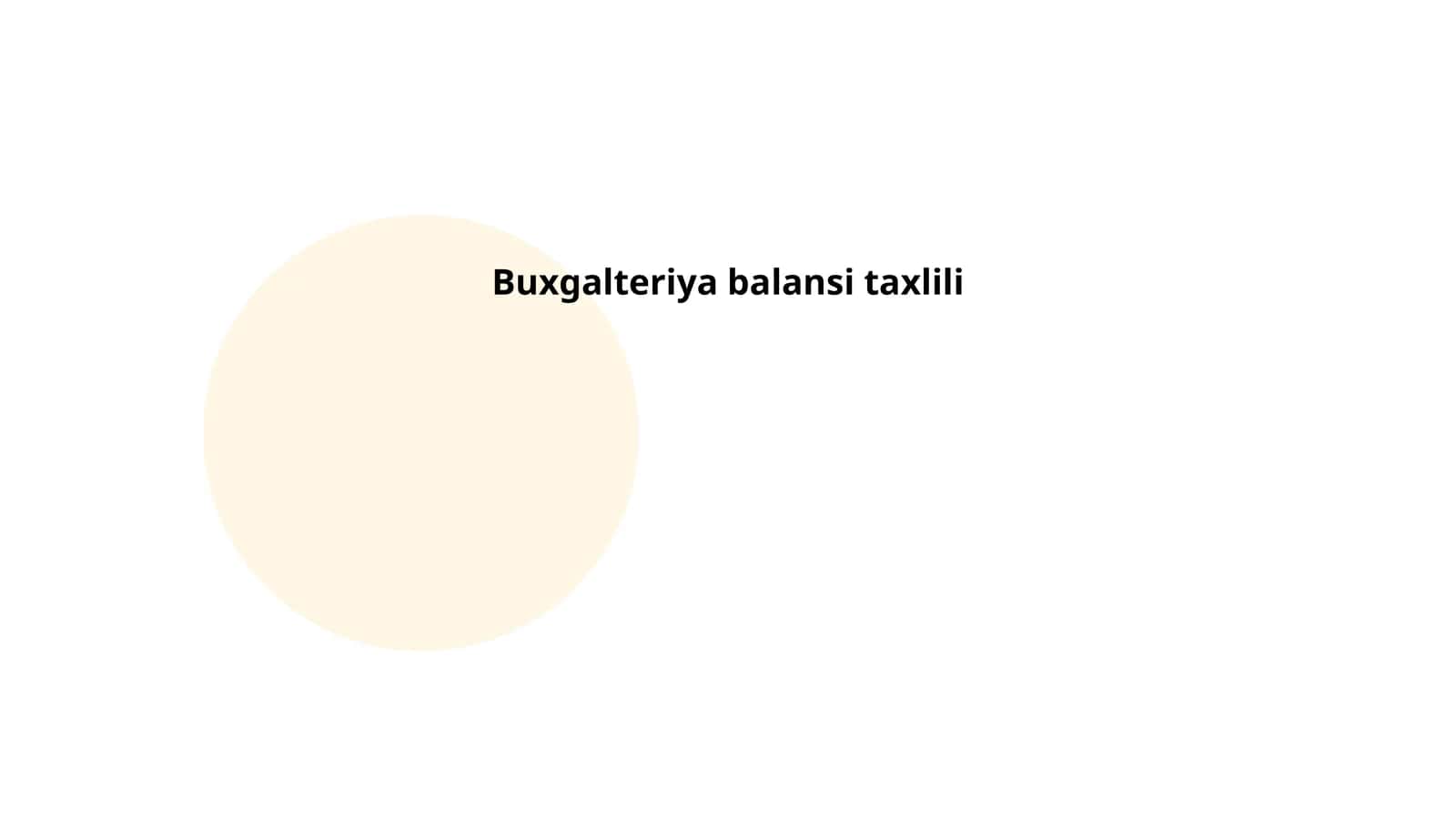 Buxgalteriya balansi taxlili