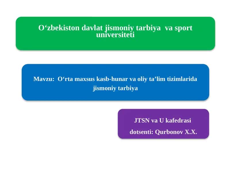 Talaba- yoshlar jismoniy tarbiyasi