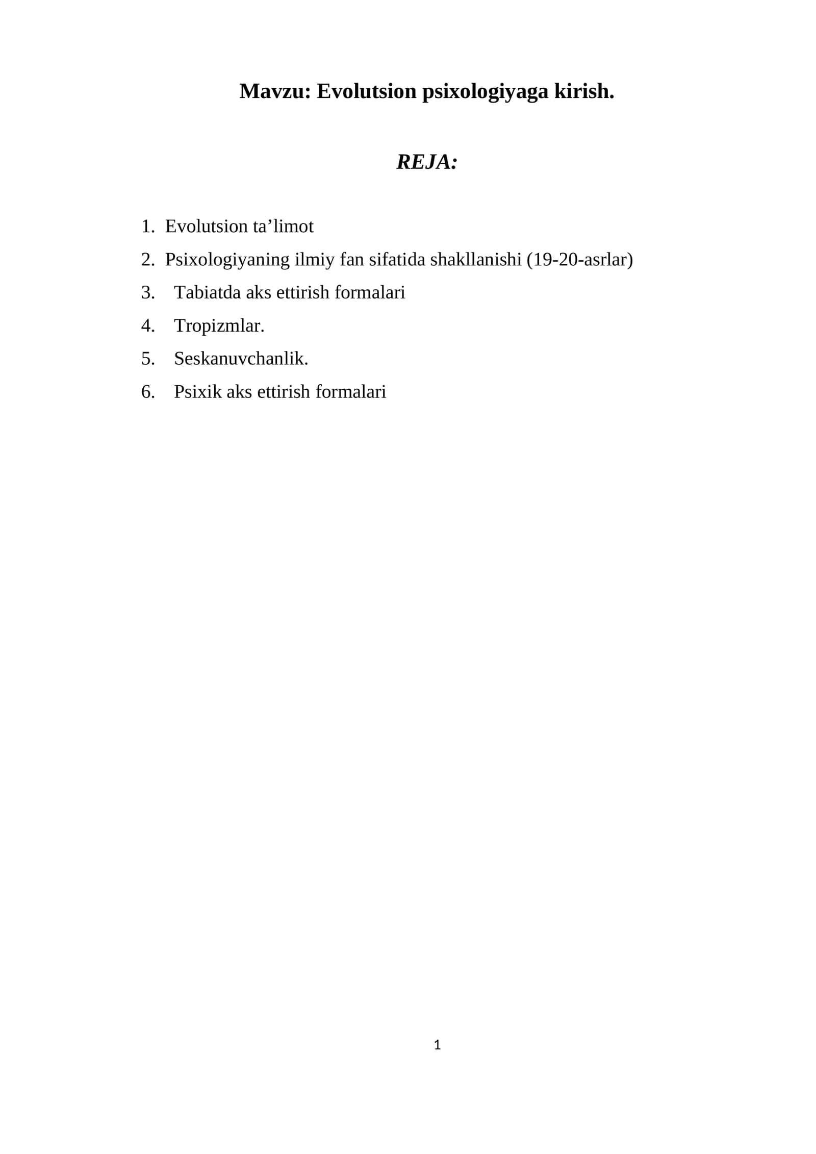 Evolutsion psixologiyaga kirish