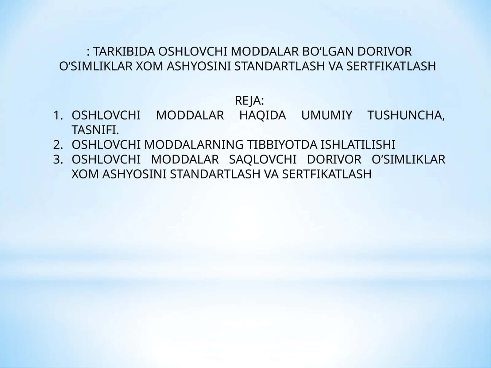 Oshlovchi moddalar