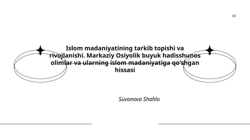 Islom madaniyatining tarkib topishi va rivojlanishi