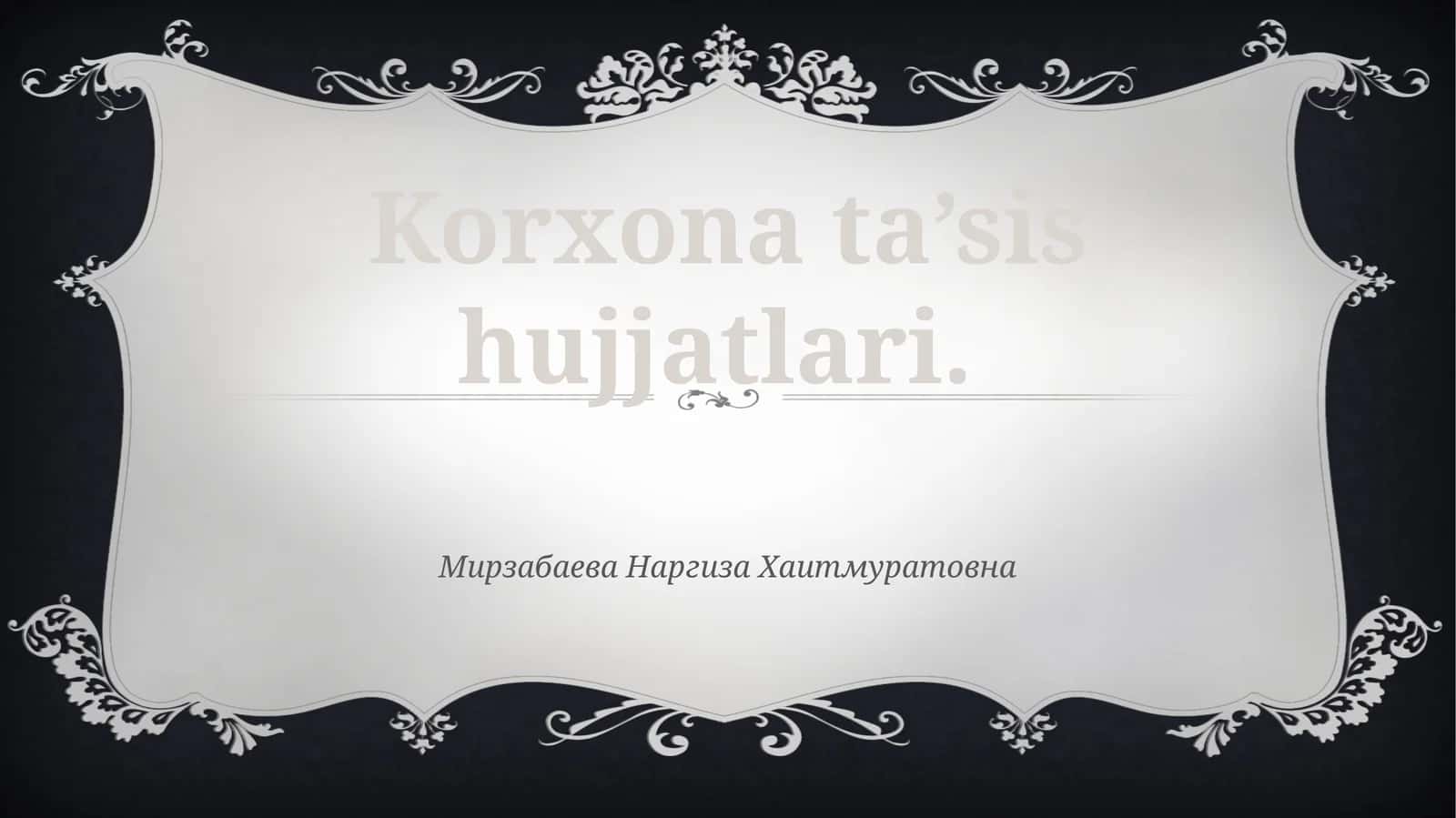 Ta'sish hujjatlari