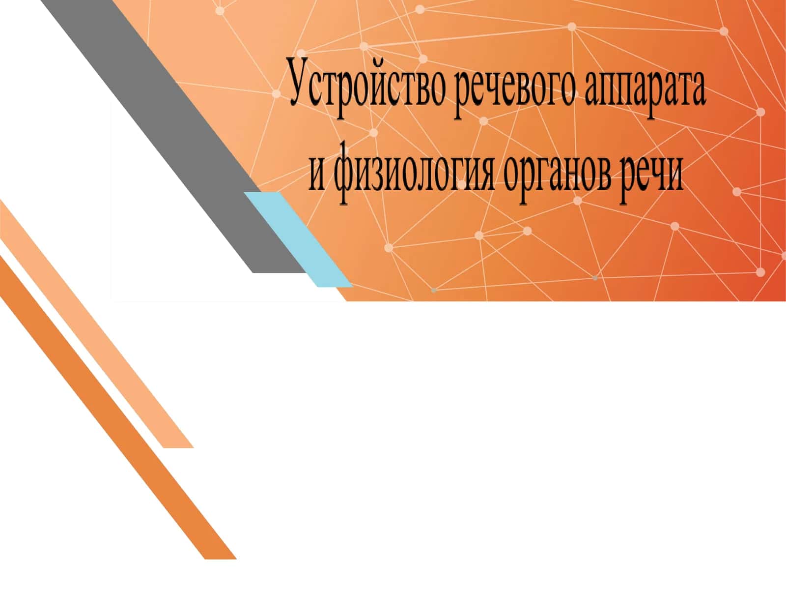 устройство речевого аппарата