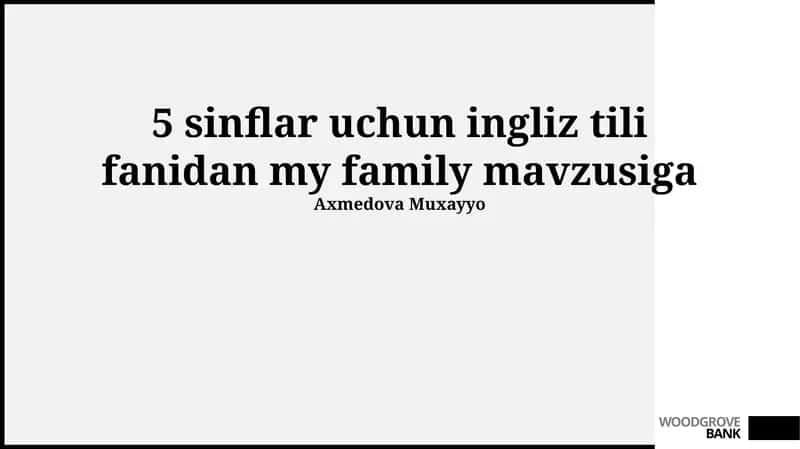 My Family