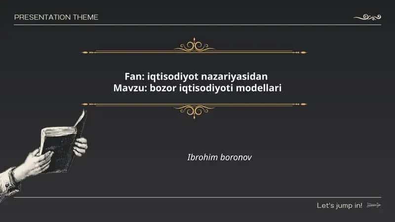 Bozor iqtisodiyoti modellari