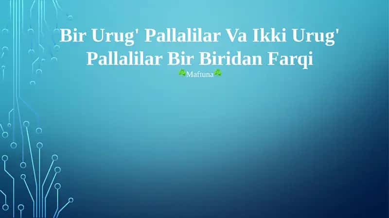 O'simliklarning Tuzilishi
