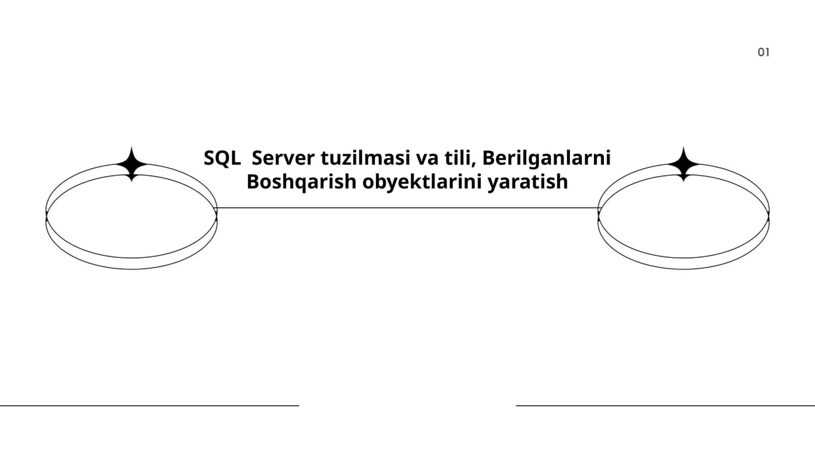 SQL Server tuzilmasi va tili, Berilganlarni Boshqarish obyektlarini yaratish