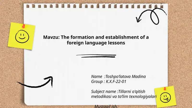 Tillarni oʻqitish metodikasi va taʼlim texnologiyalari