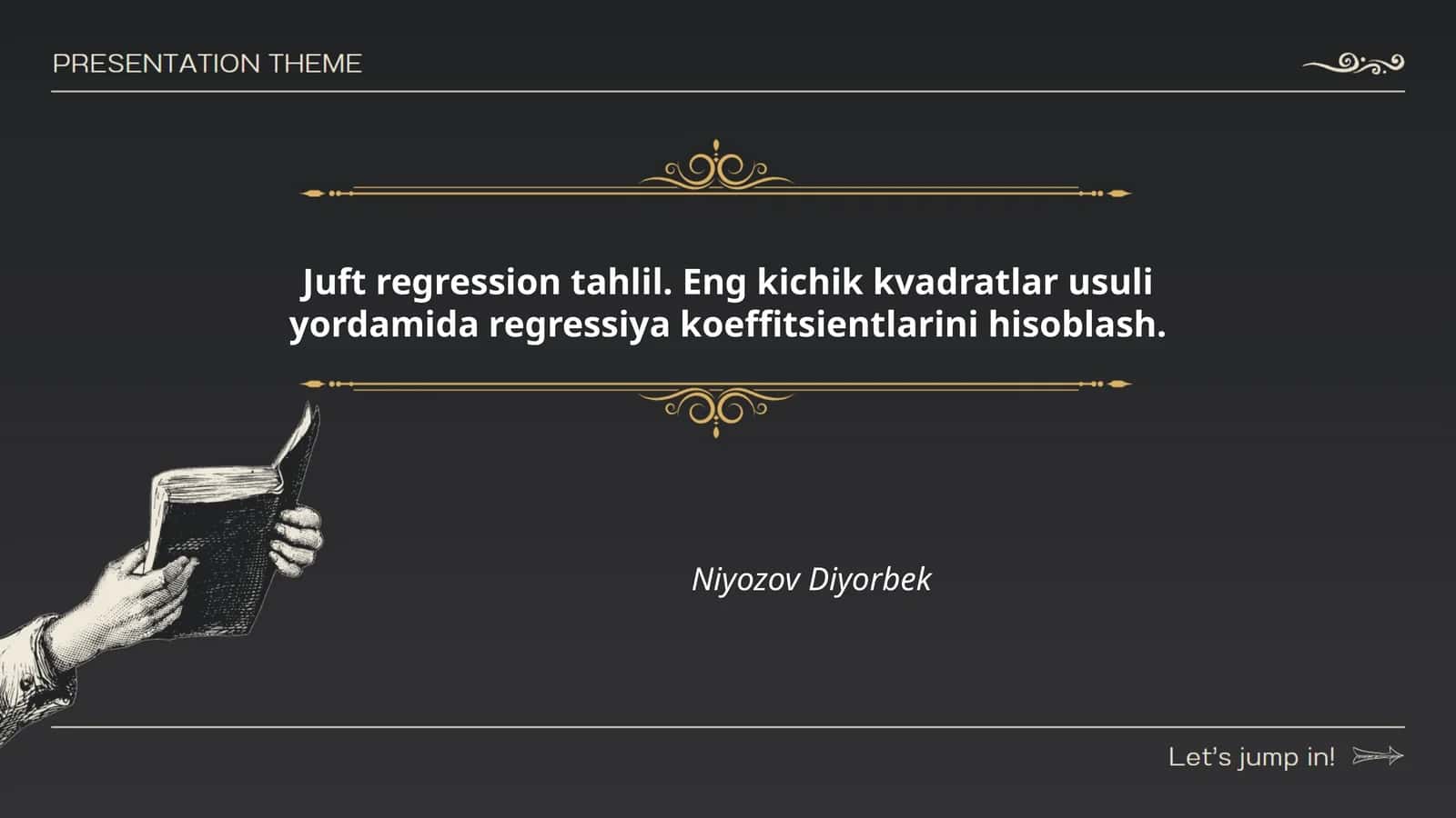 Juft regressiya tahlili asoslari