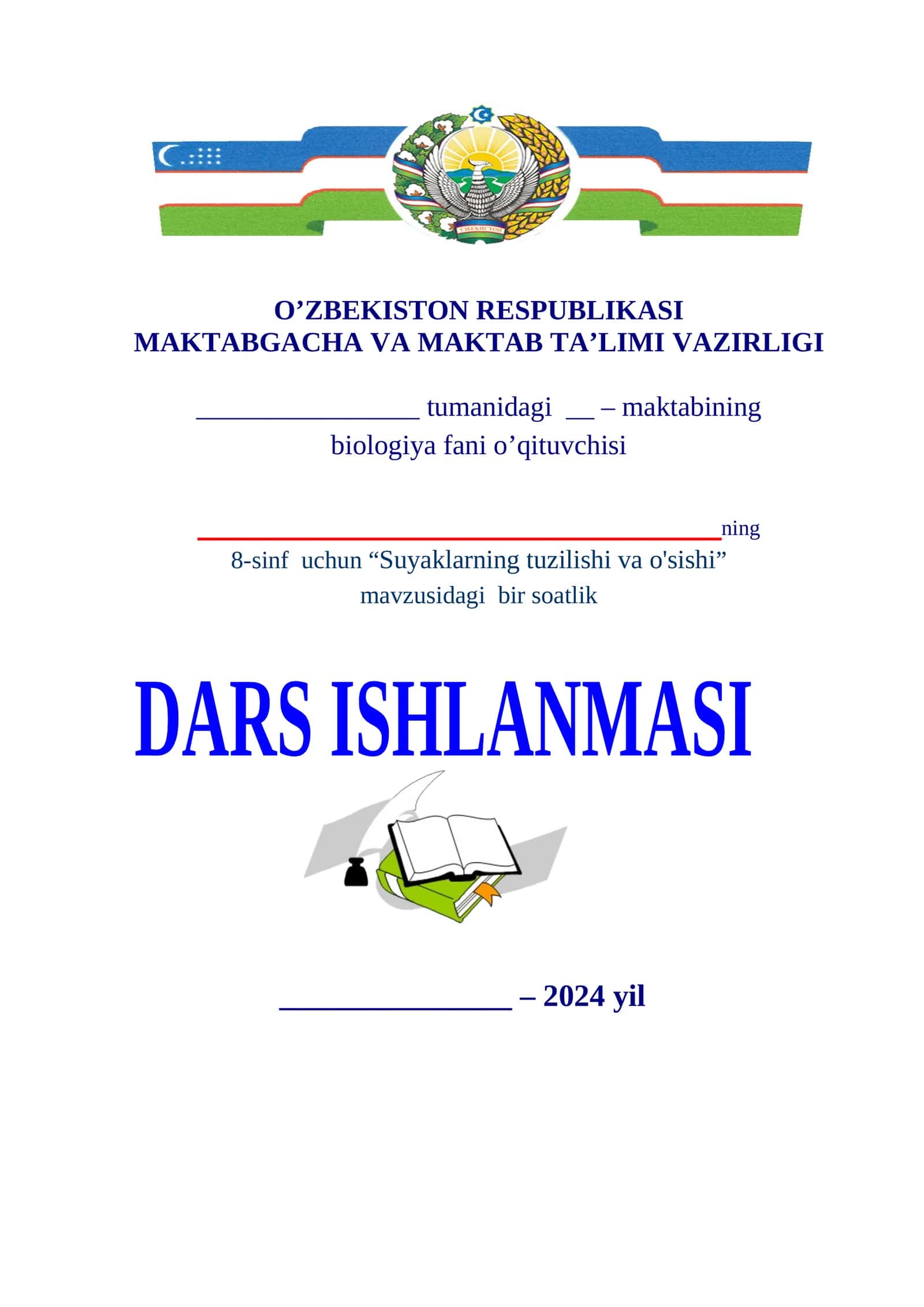 Suyaklarning tuzilishi va o'sishi