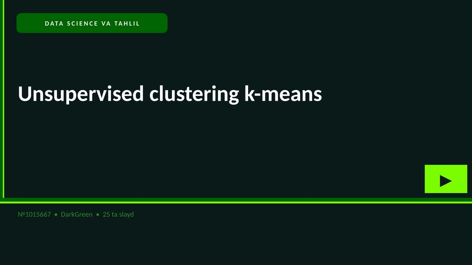 DATA SCIENCE VA TAHLIL