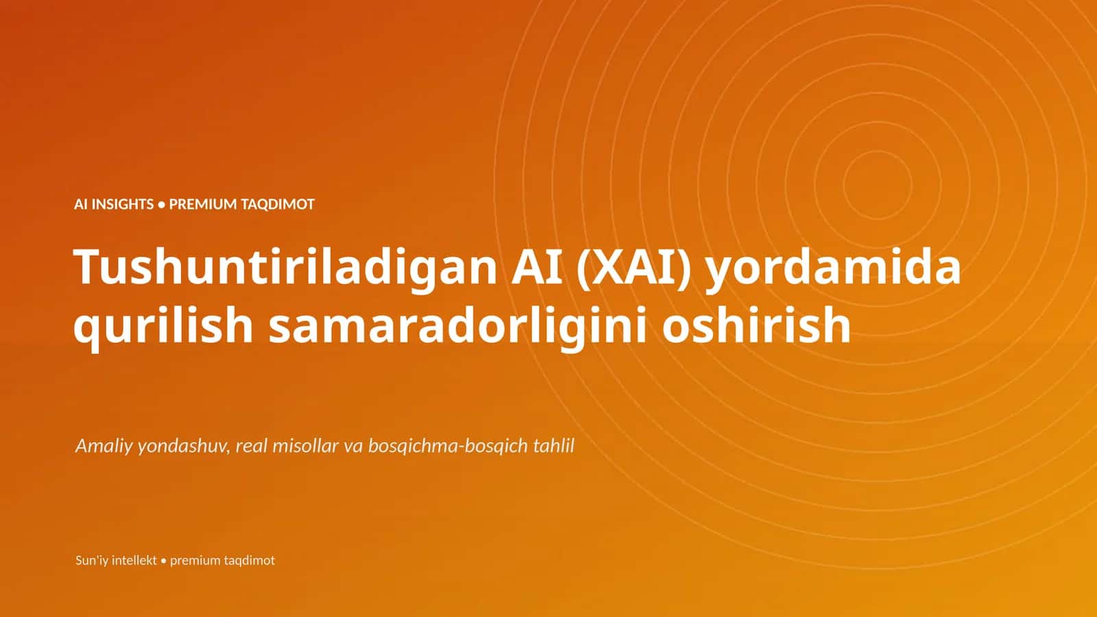 Sun'iy intellekt • premium taqdimot