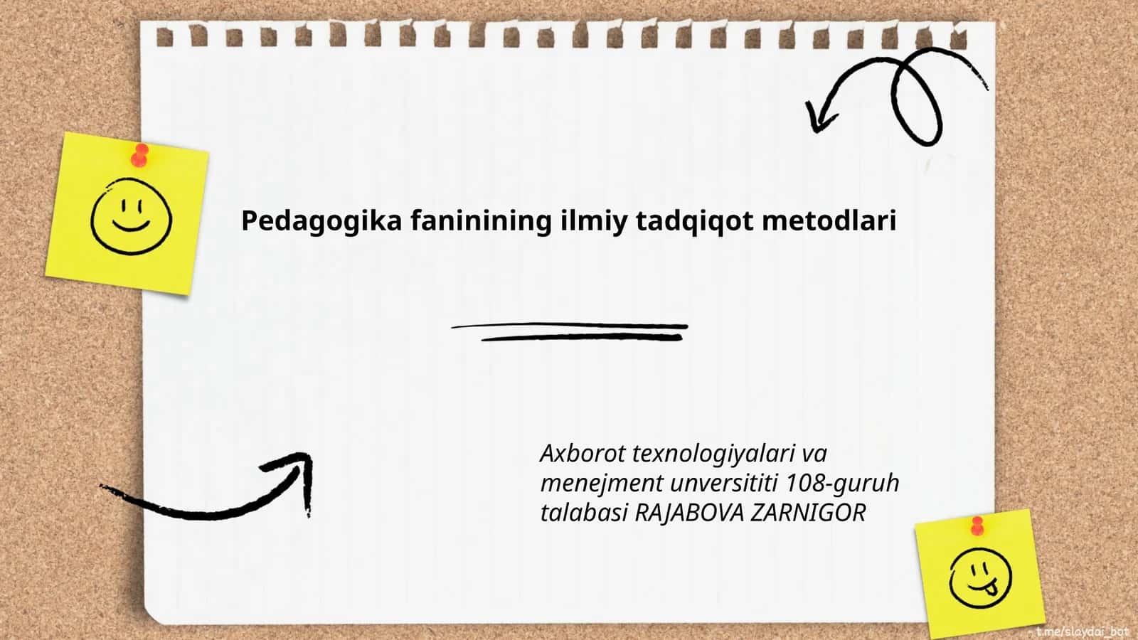 Pedagogika faninining ilmiy tadqiqot metodlari