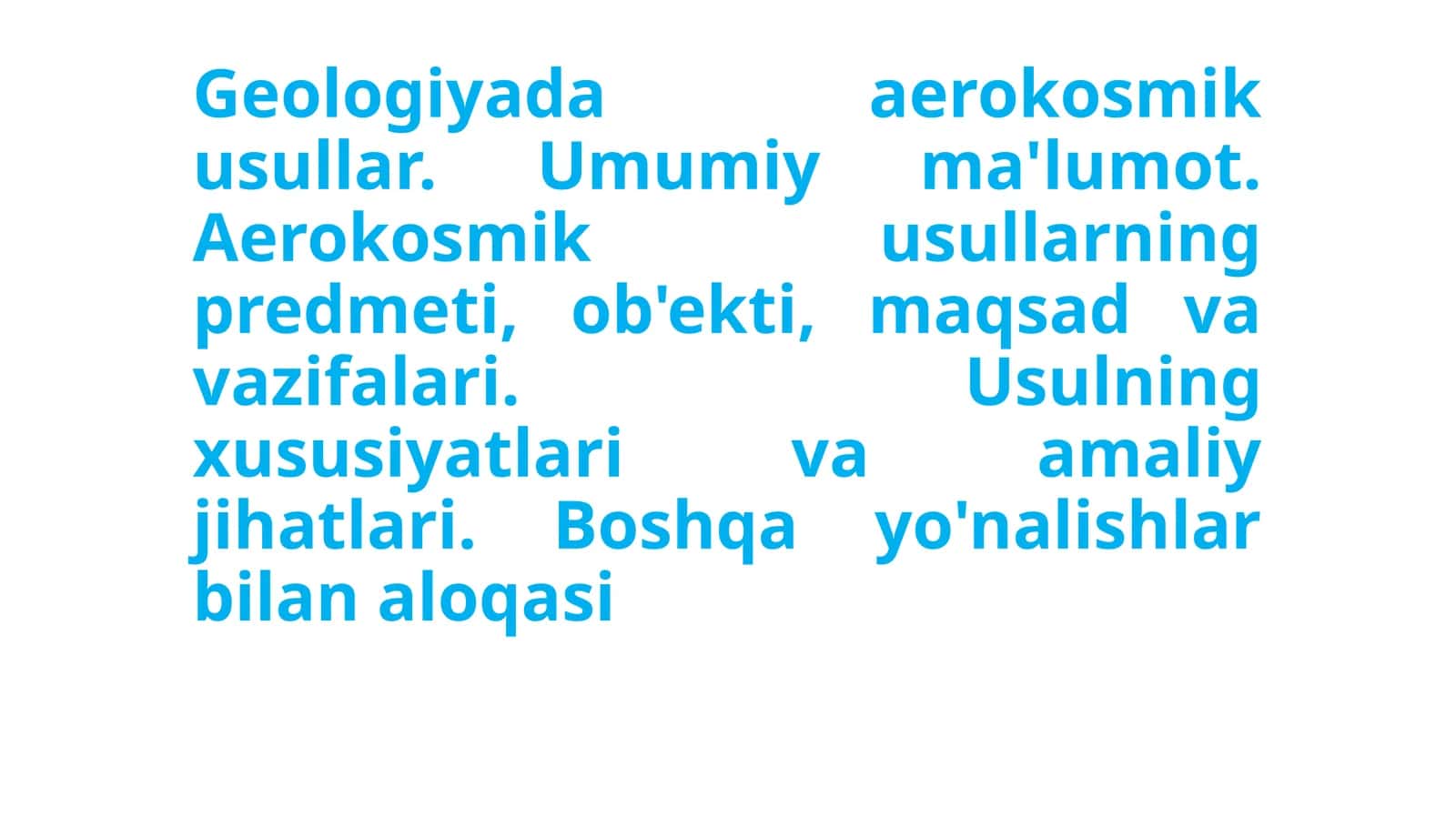 Geologiyada aerokosmik usullar