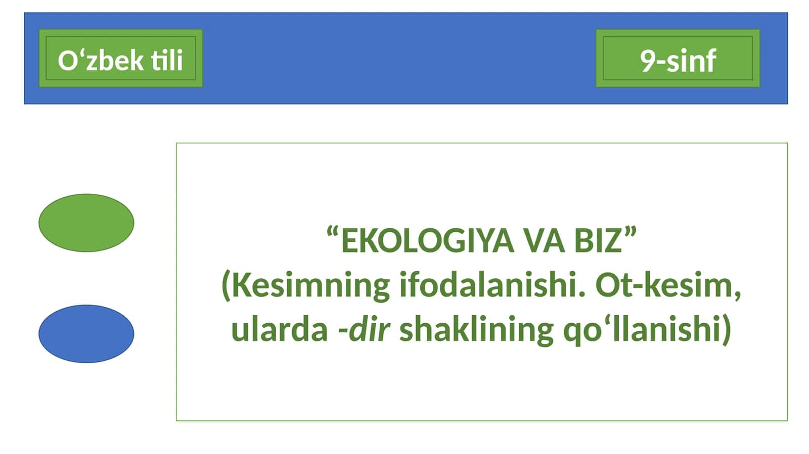EKOLOGIYA VABIZ