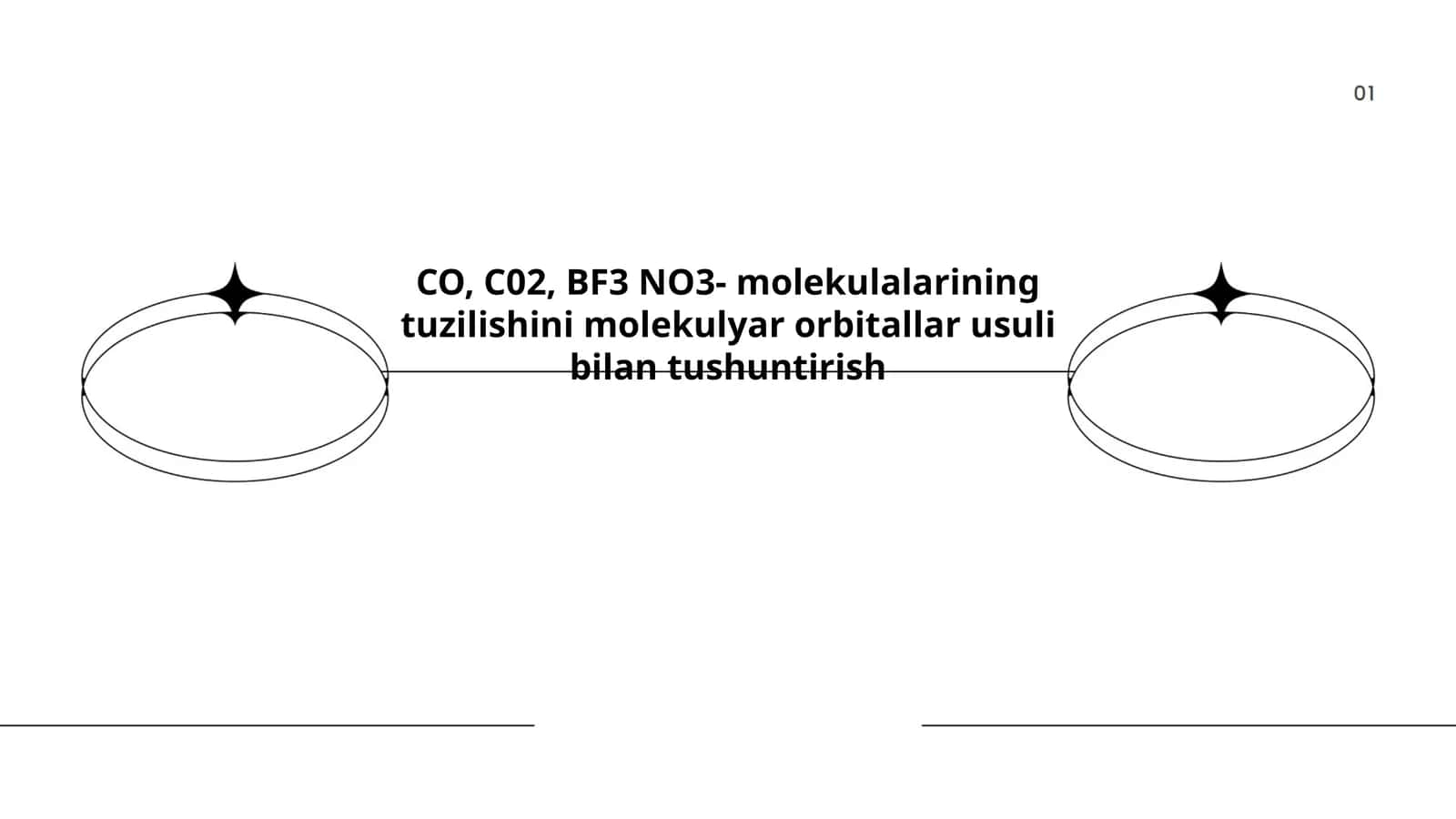 CO, C02, BF3 NO3- molekulalarining tuzilishi