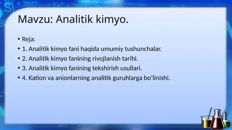 Analitik kimyo