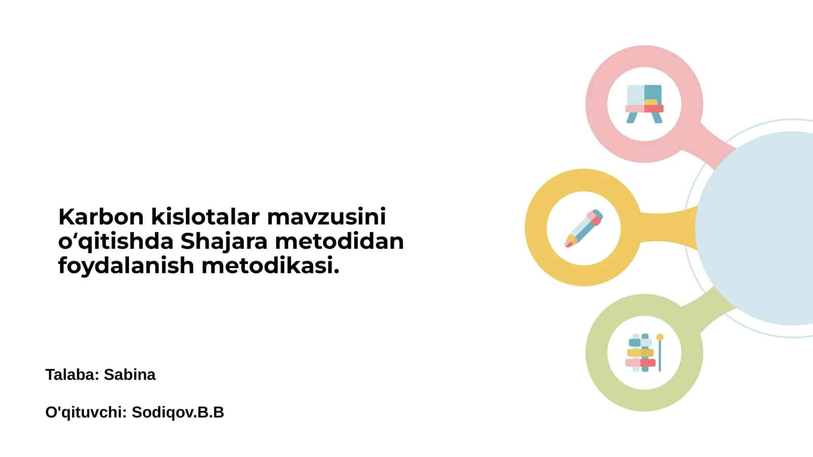 Karbon kislotalar mavzusini oʻqitishda Shajara metodidan foydalanish metodikasi
