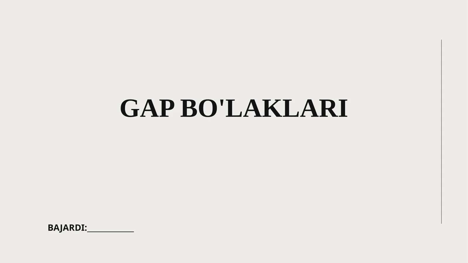 Gap bo'laklari