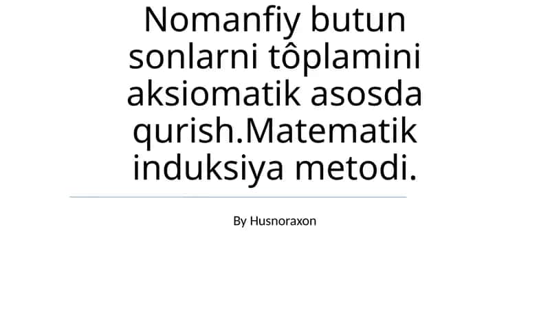 Matematik Induksiya