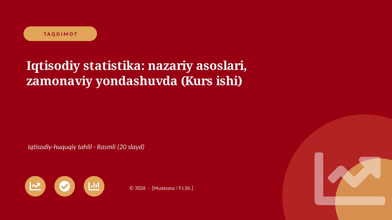 Iqtisodiy statistika: nazariy asoslari, zamonaviy yondashuvda