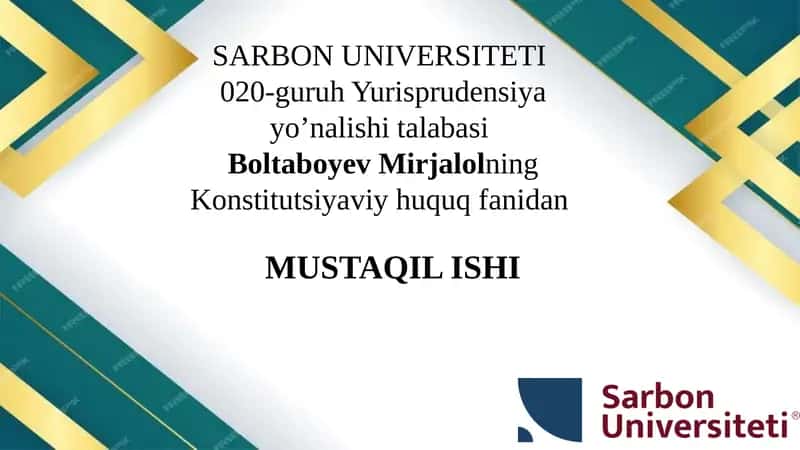 Huquq Ustuvorligi tushunchasi va mohiyati