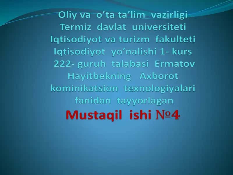 Matnli ma’lumotlarni qayta ishlash dasturlarining imkoniyatlari