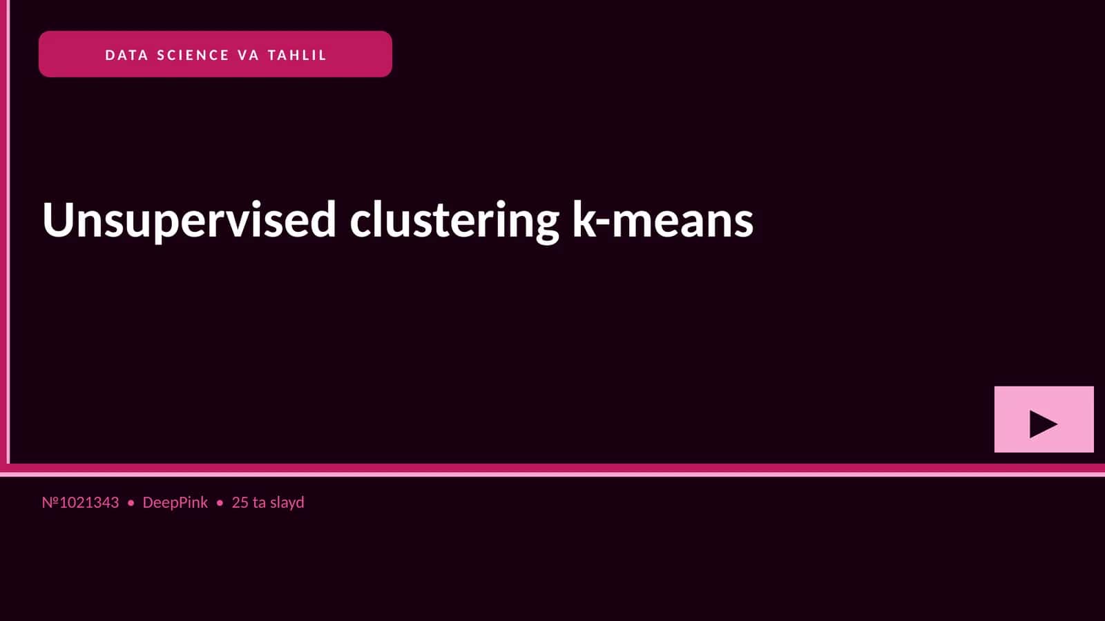 DATA SCIENCE VA TAHLIL