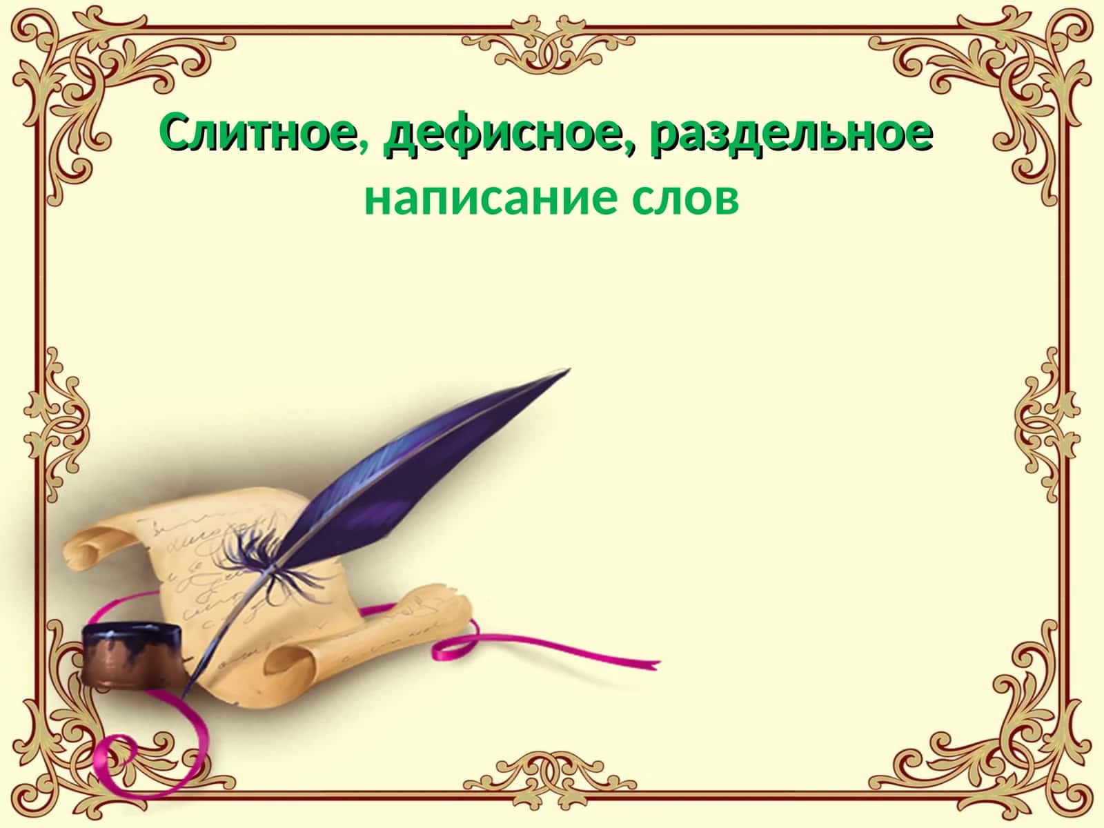Слитное,дефисное, раздельноенаписание слов