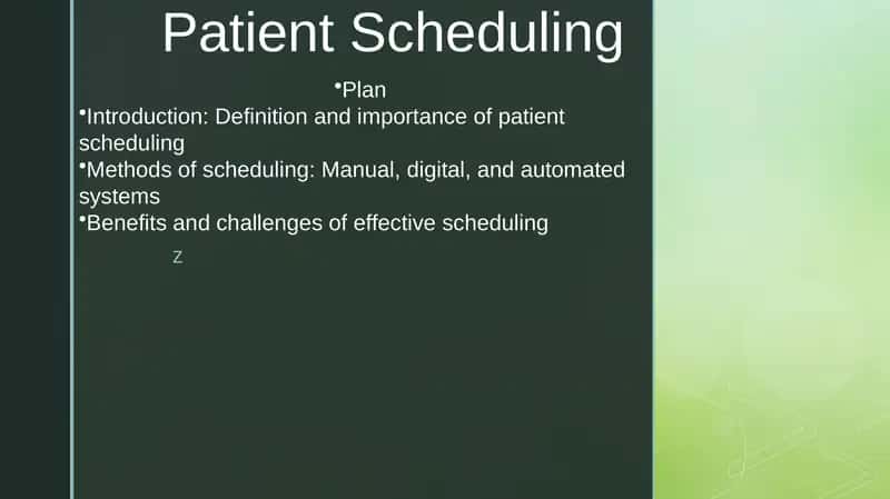 Patient Scheduling