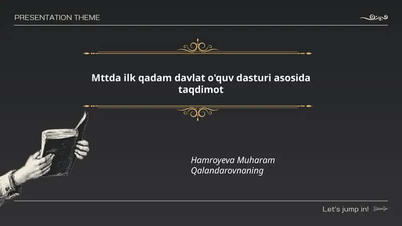 MTTda Ilk qadam davlat o'quv dasturi