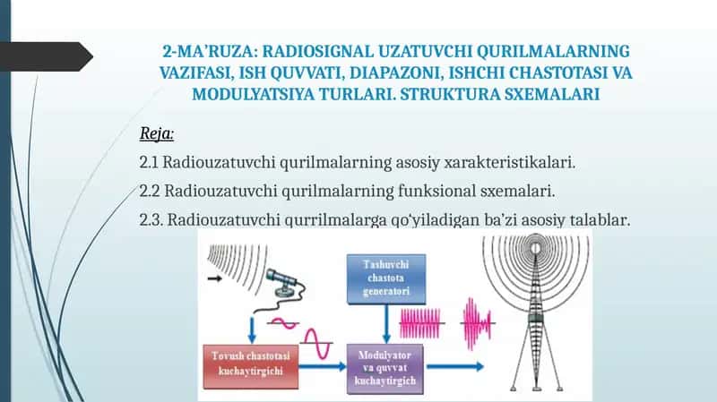 Radiosignal uzatuvchi qurilmalar