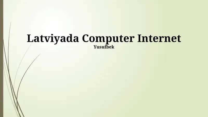 Latviyada Computer Internet