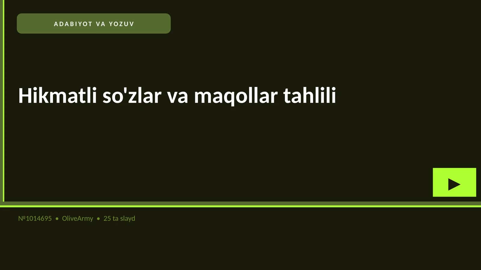 Hikmatli so'zlar va maqollar tahlili