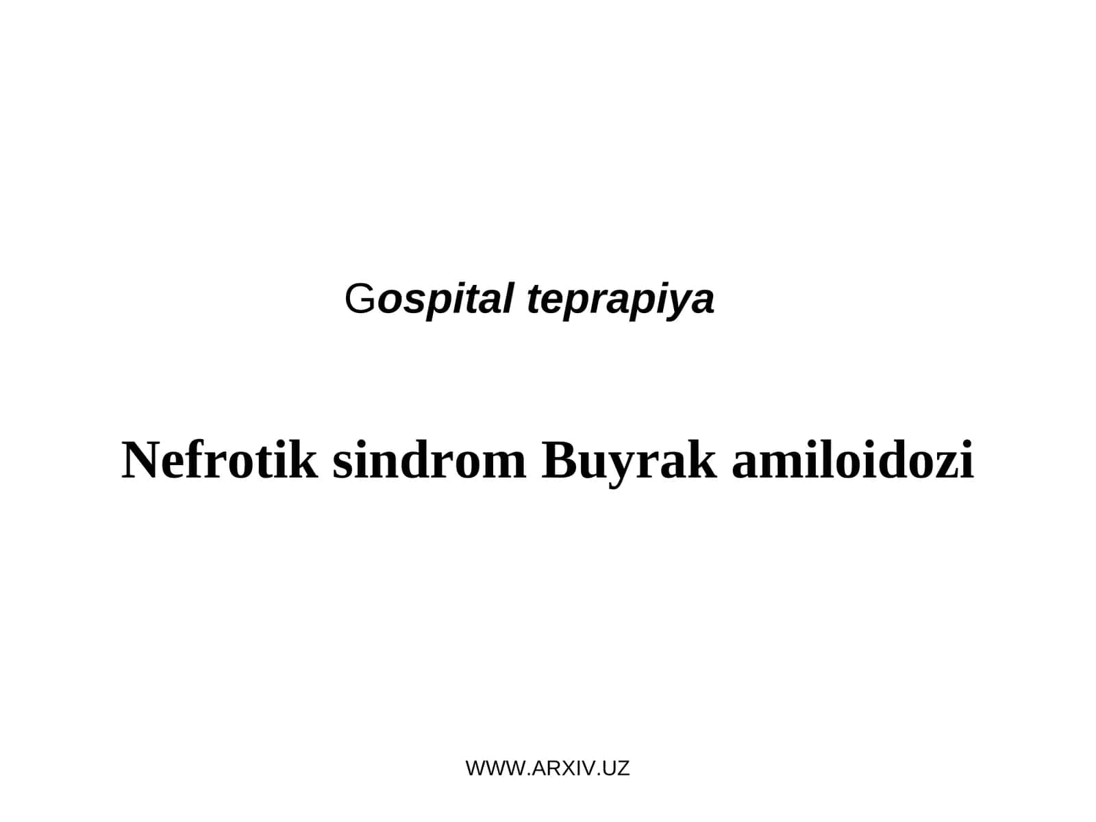 Nefrotik sindrom