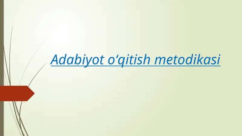 Adabiyot o'qitish metodikasi | Yozuvchi tarjimayi holini oʻrganish