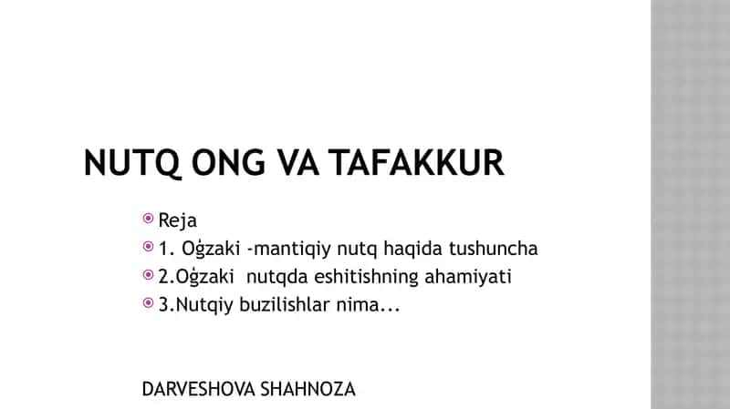TIL VA TAFAKKUR MUNOSABATLARINING AHAMIYATI