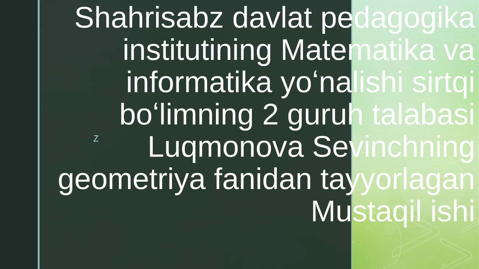 Vektorlar algebrasining tabiat bilan bogʻliqligi
