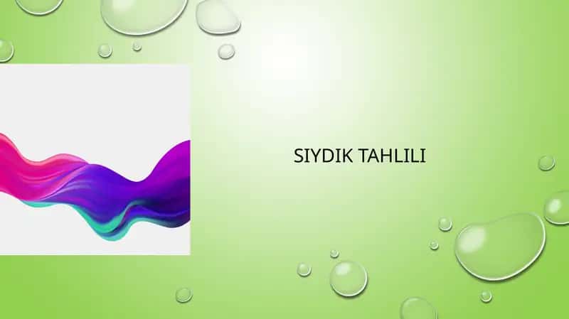 Siydik tahlili taqdimot