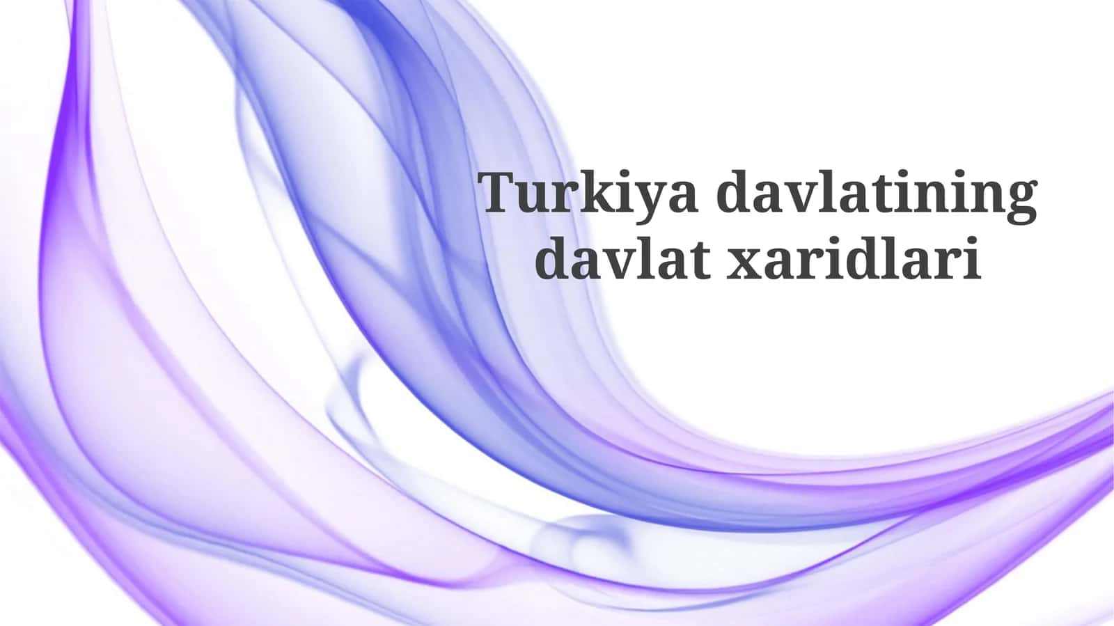 Turkiya Davlat Xaridlarining Xalqaro Standartlarga Muvofiqligi