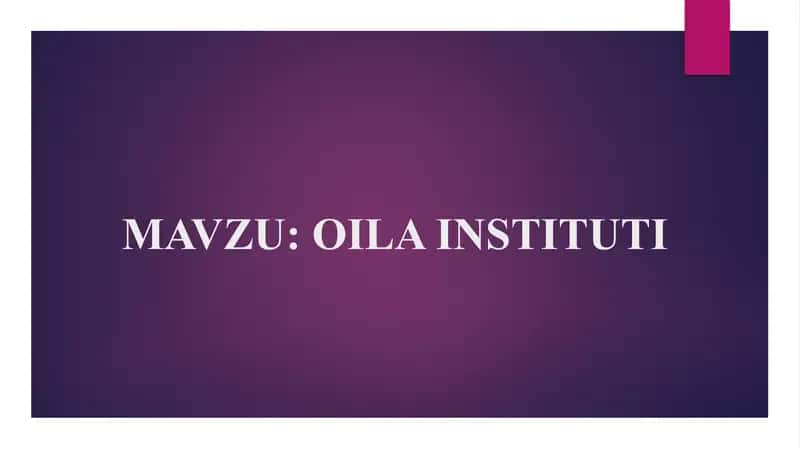 OILA INSTITUTI